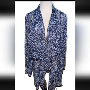 Maggie Shepherd Australia Shear Geometric Jacket Blue Medium